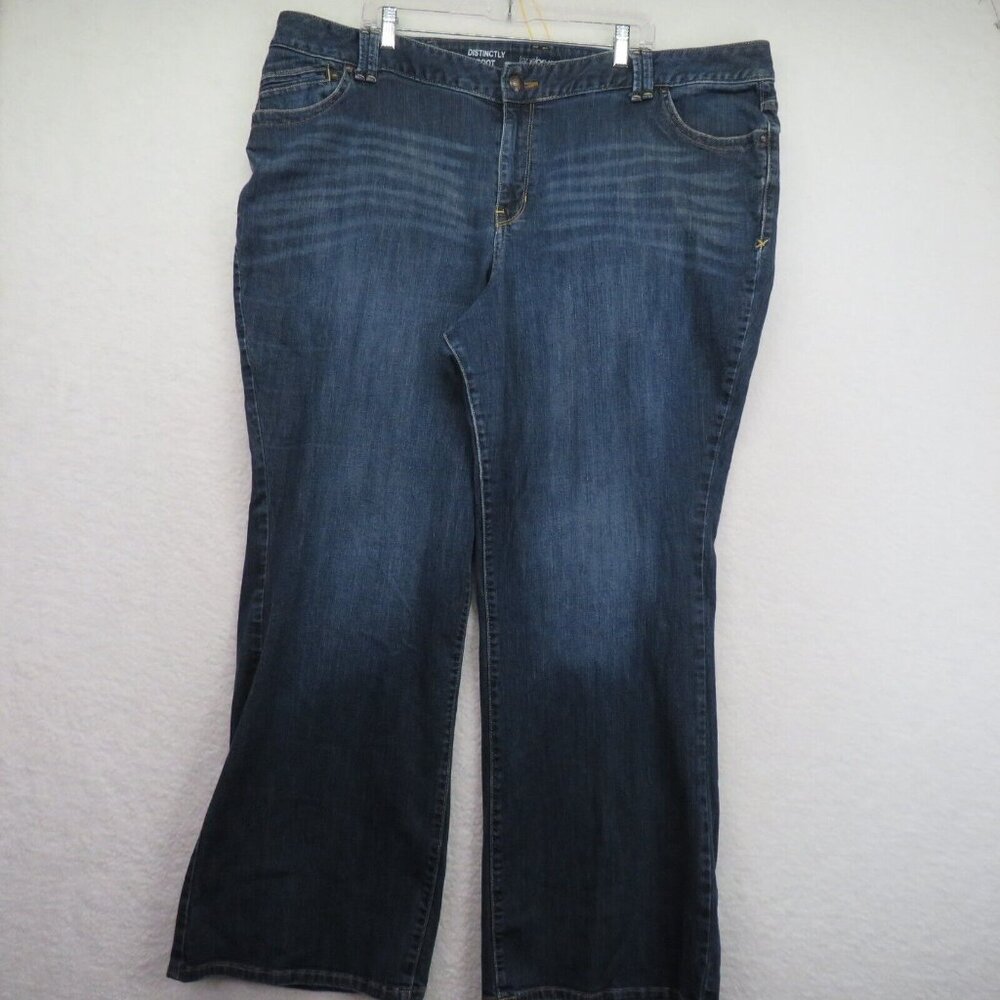 Lane Bryant Jeans Womens Size 26 Average Blue Dark Wash Denim Distinctly Boot